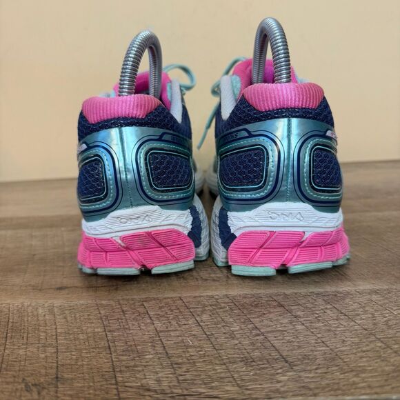 Brooks Adrenaline GTS 16 Womens Sz 9.5 Shoes Road Running Pink Navy Teal - Picture 2 of 8